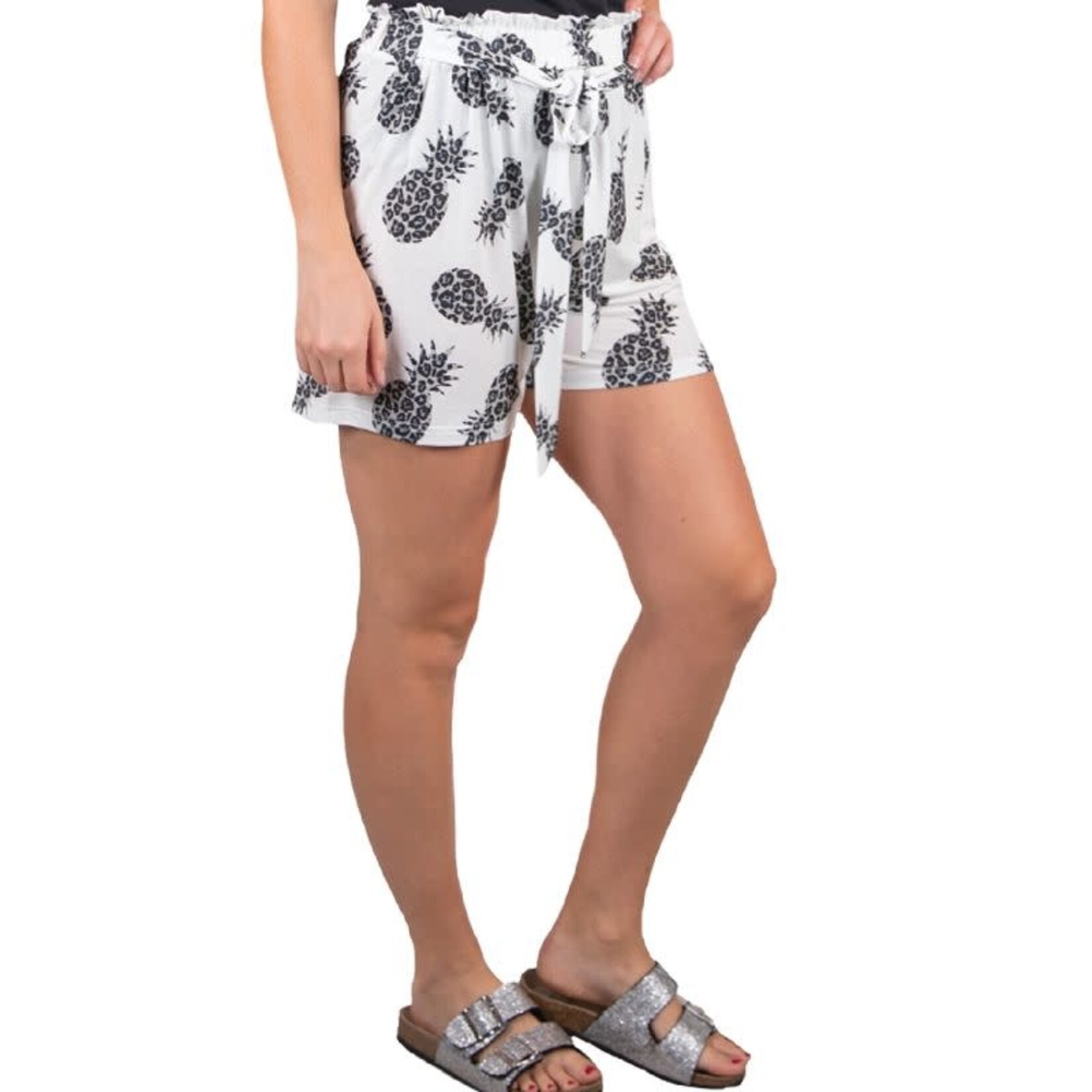Simply Southern SS Pineapple Leopard Shorts S-M