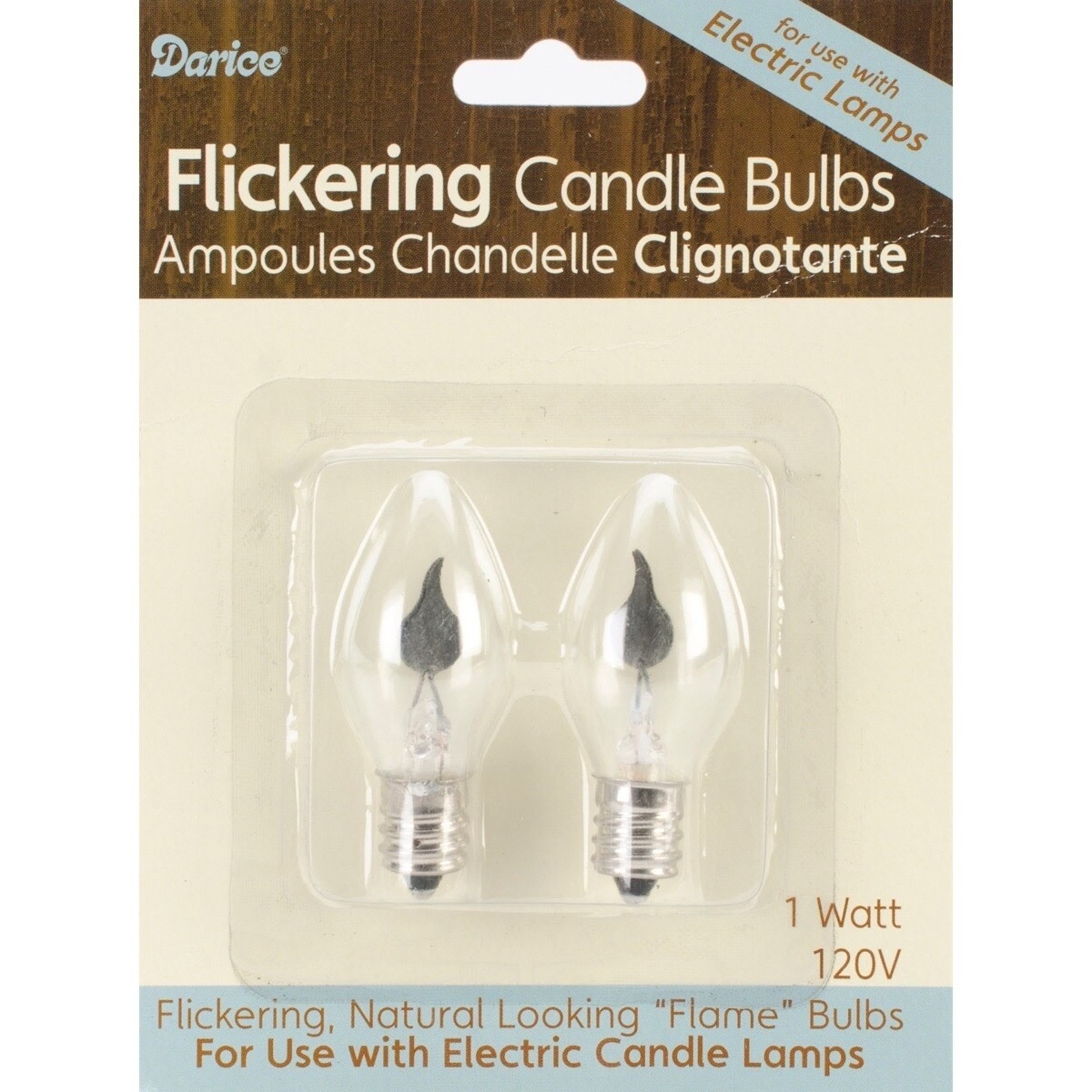 Darice Flickering Candle Bulbs, 2 Pack