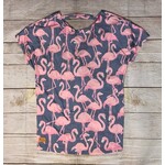 Simply Southern SS Flamingo Knot Back Top