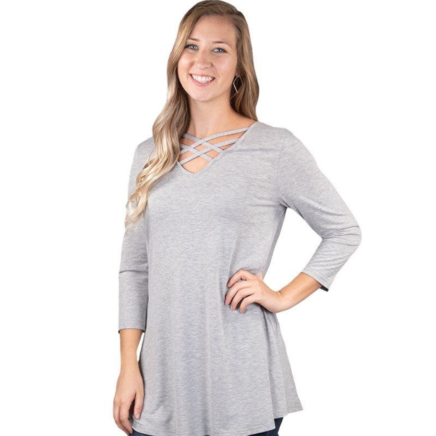 Simply Southern SS Cross Neck Tunics