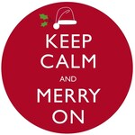 Cypress Keep Calm & Merry On Car Coaster Set