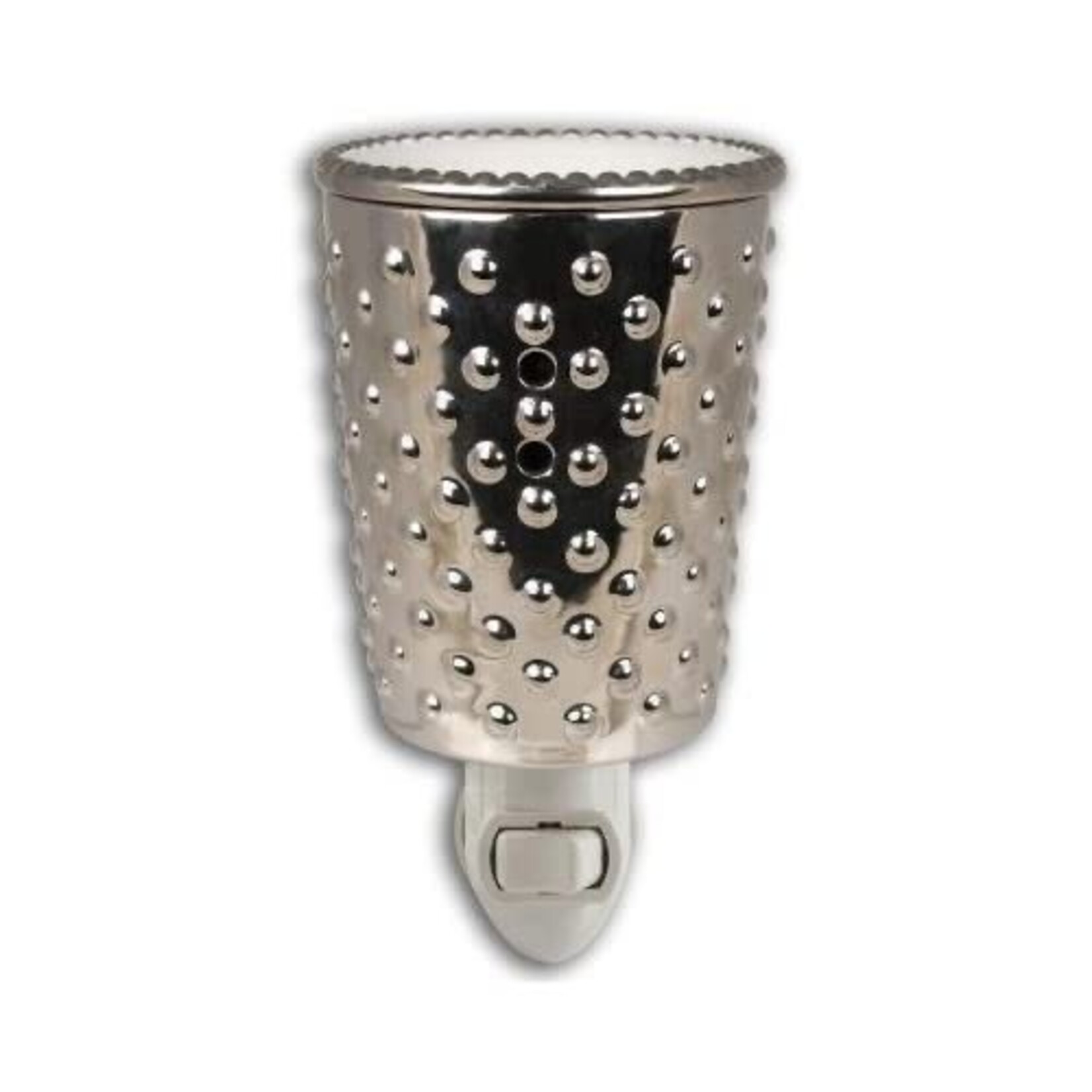 Boulevard Silver Hobnail Fragrance Warmer