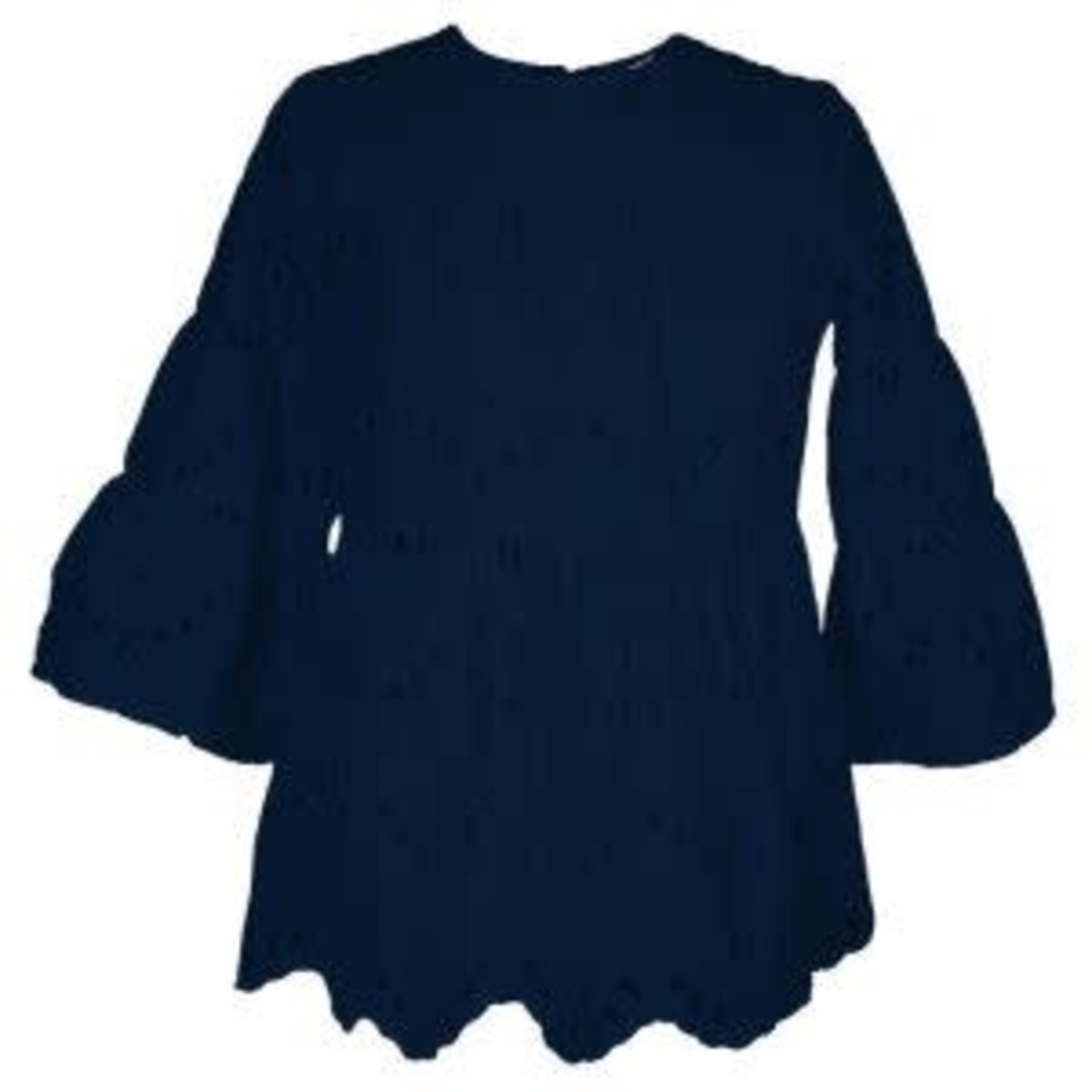 Simply Southern SS Lace Blouse Navy