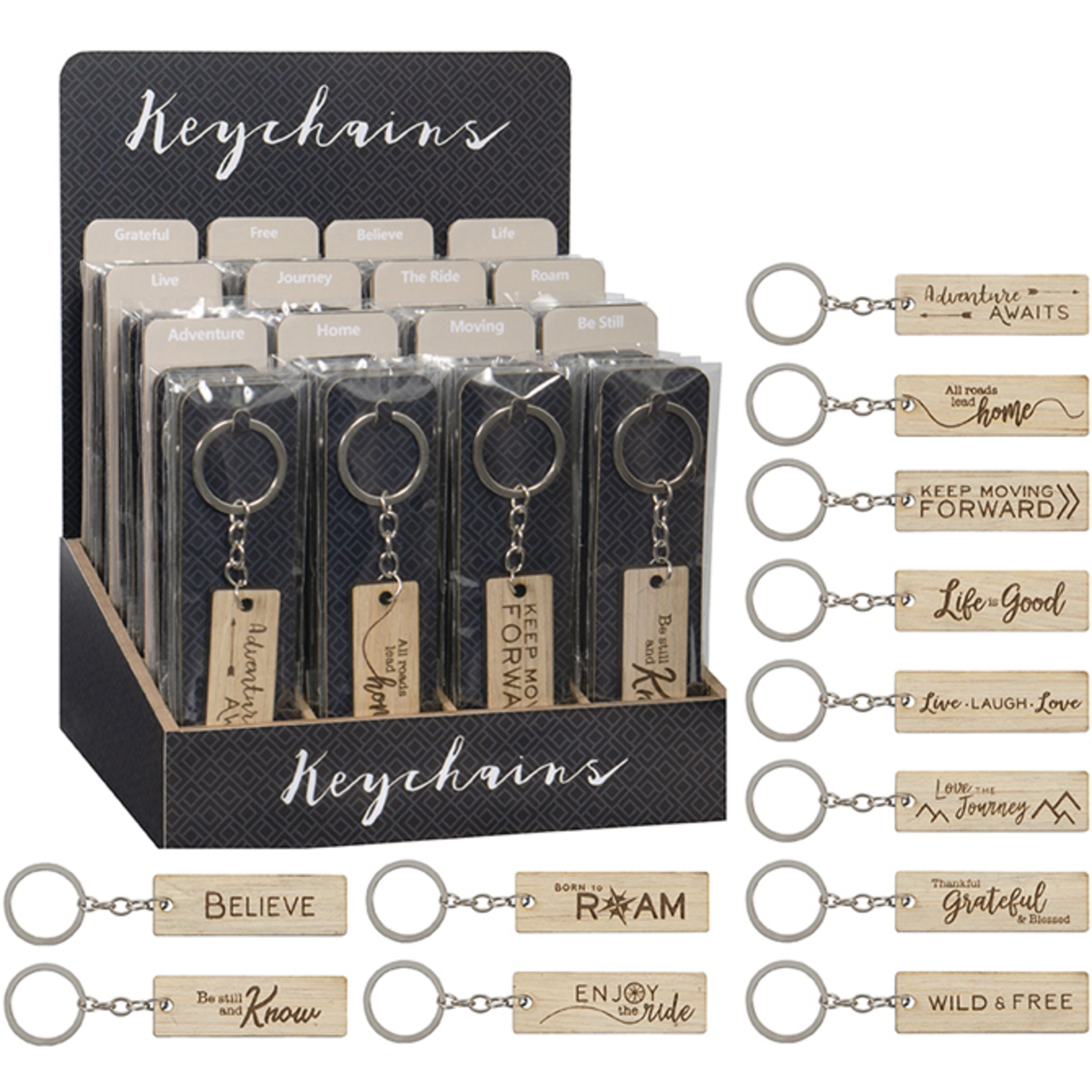 Carson Wooden Keychains