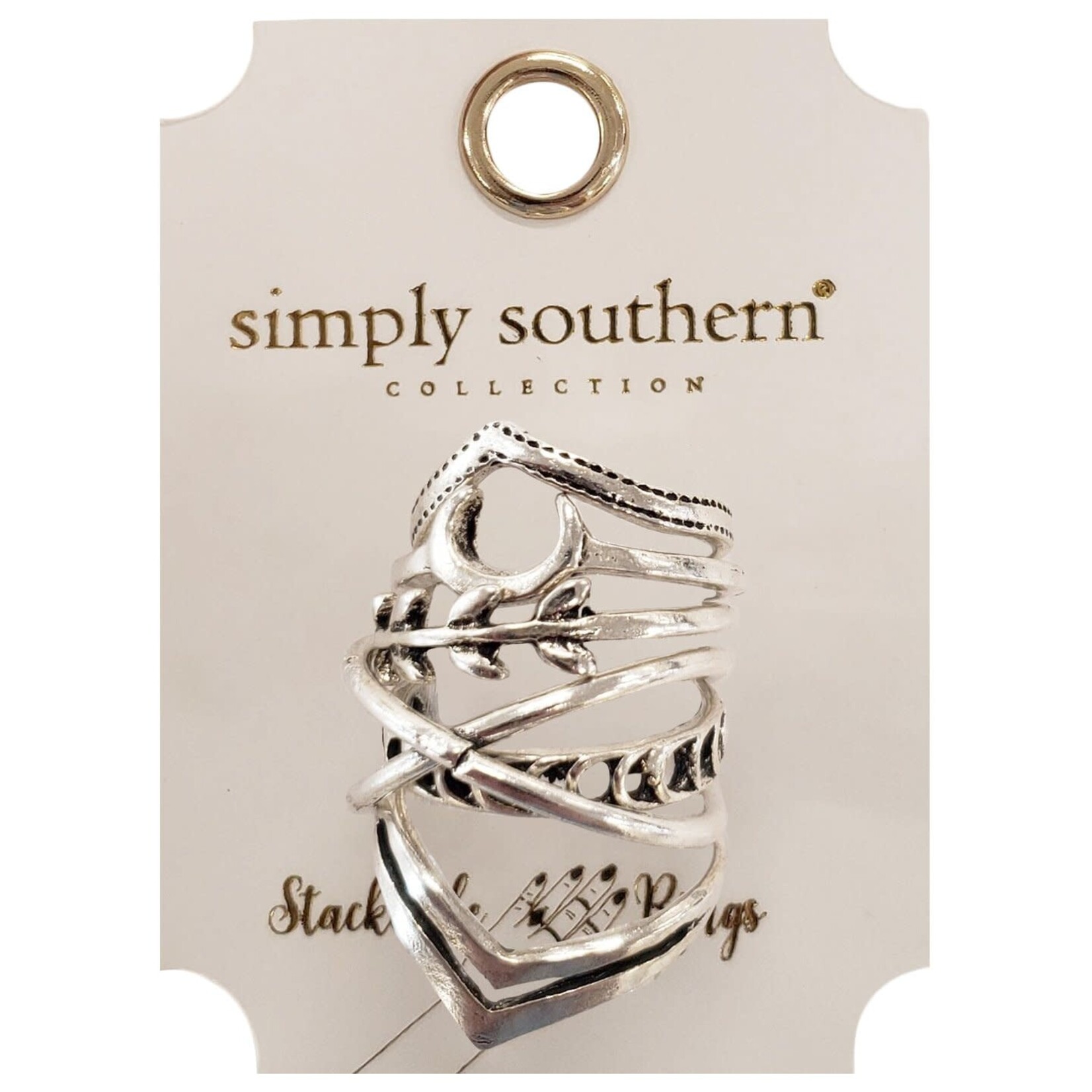 Simply Southern Stackable Rings Silver Moon