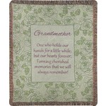 Manual Grandmother, Holds Our Hands Tapestry Throw