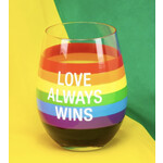About Face Designs Love Always Wins Wine Glass