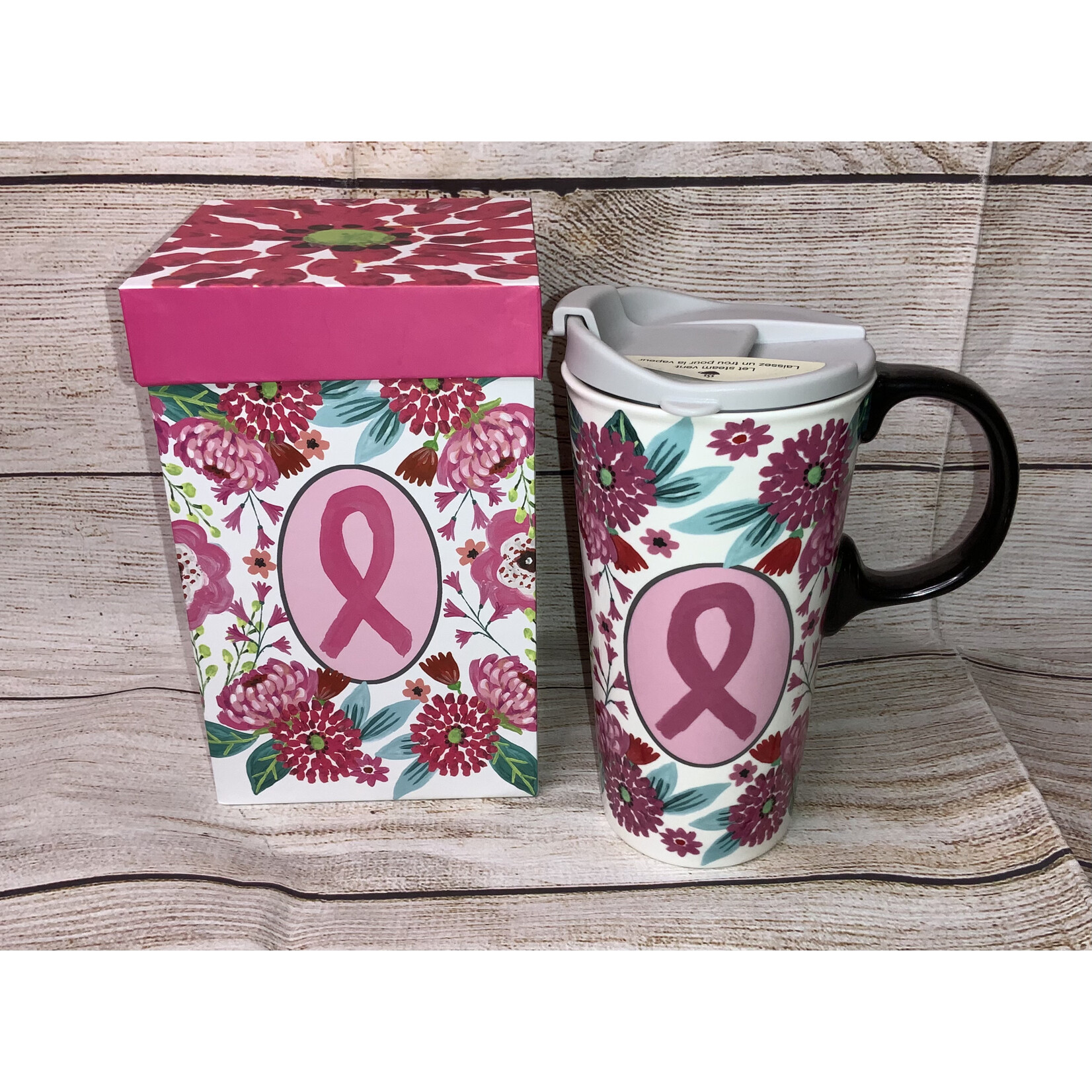 Cypress Lang Floral Ribbons Travel Mug