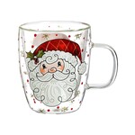 Cypress Santa Glass Coffee Cup