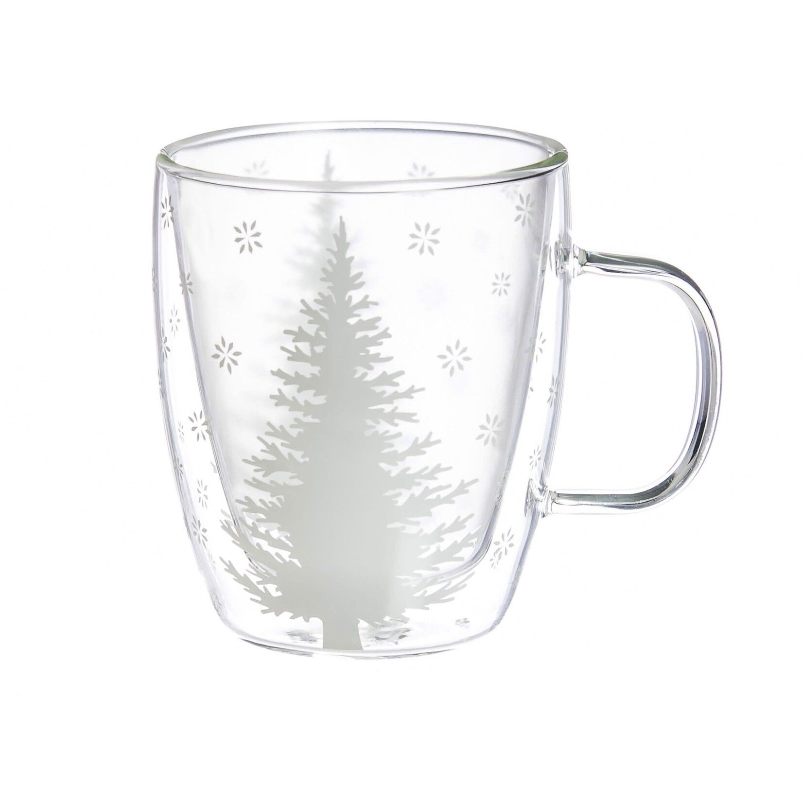 Cypress White Tree Glass Coffee Cup