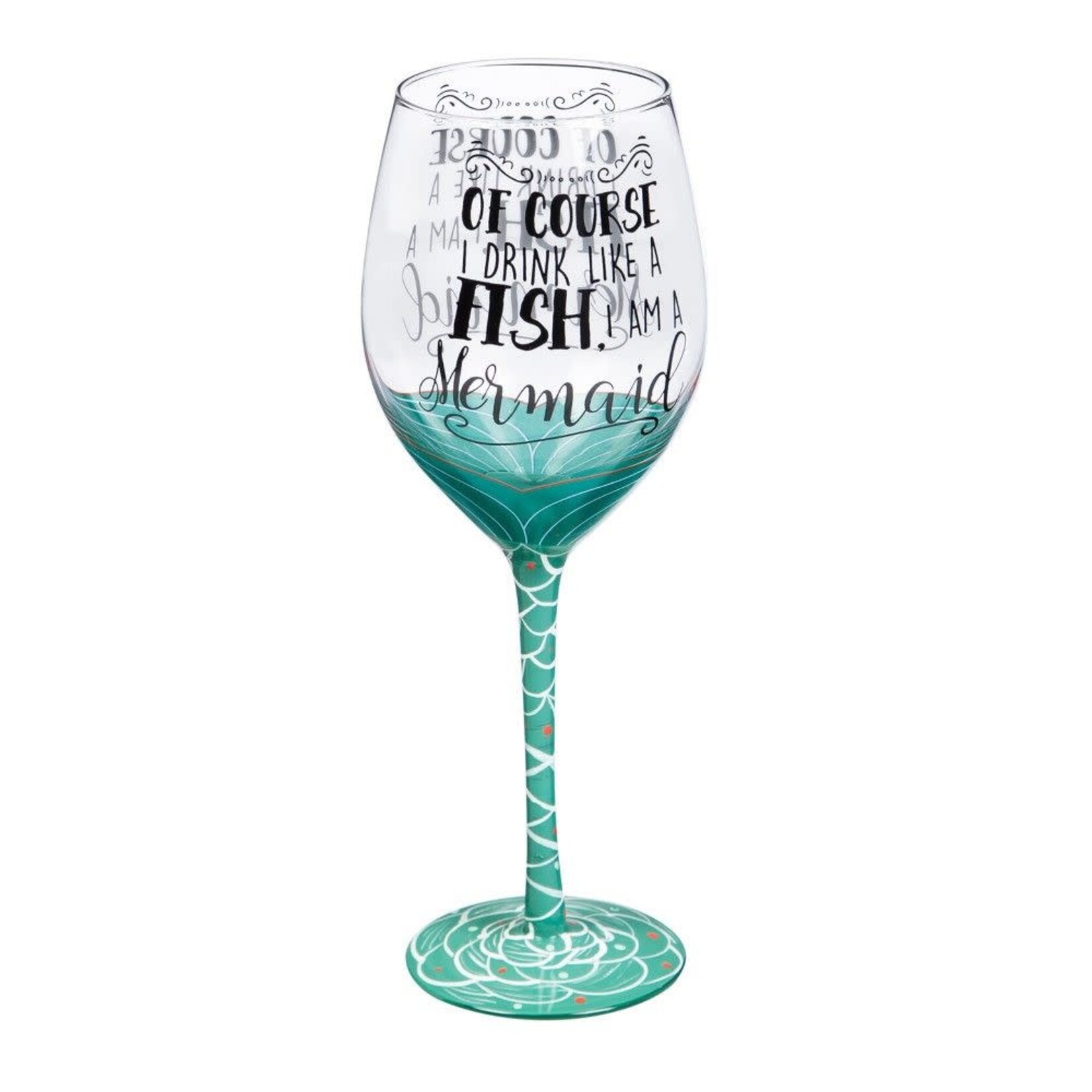 Cypress I’m a Mermaid Wine Glass