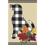 Evergreen Fall Dog Silhouette Standard House Flag