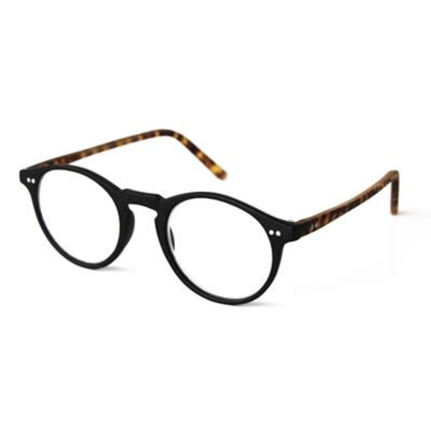 Optimum Optical Brooklyn Black Reading Glasses +3.00