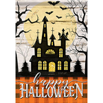 Carson Happy Halloween Spooky House Glittertrends Garden Flag