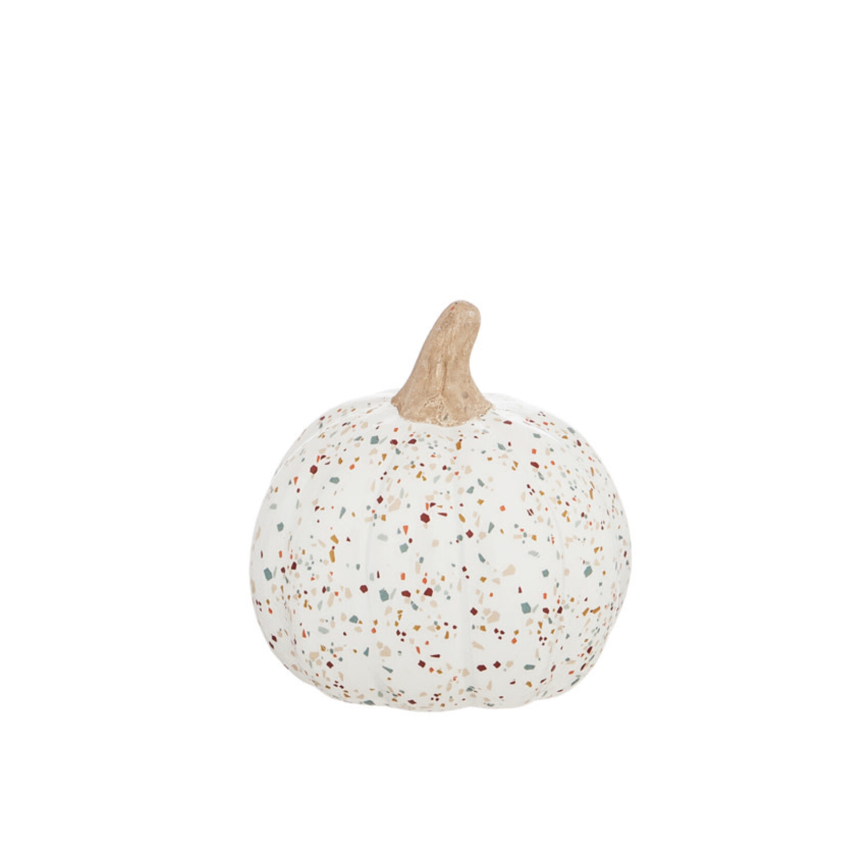 Evergreen Autumn Blooms Ceramic Pumpkin