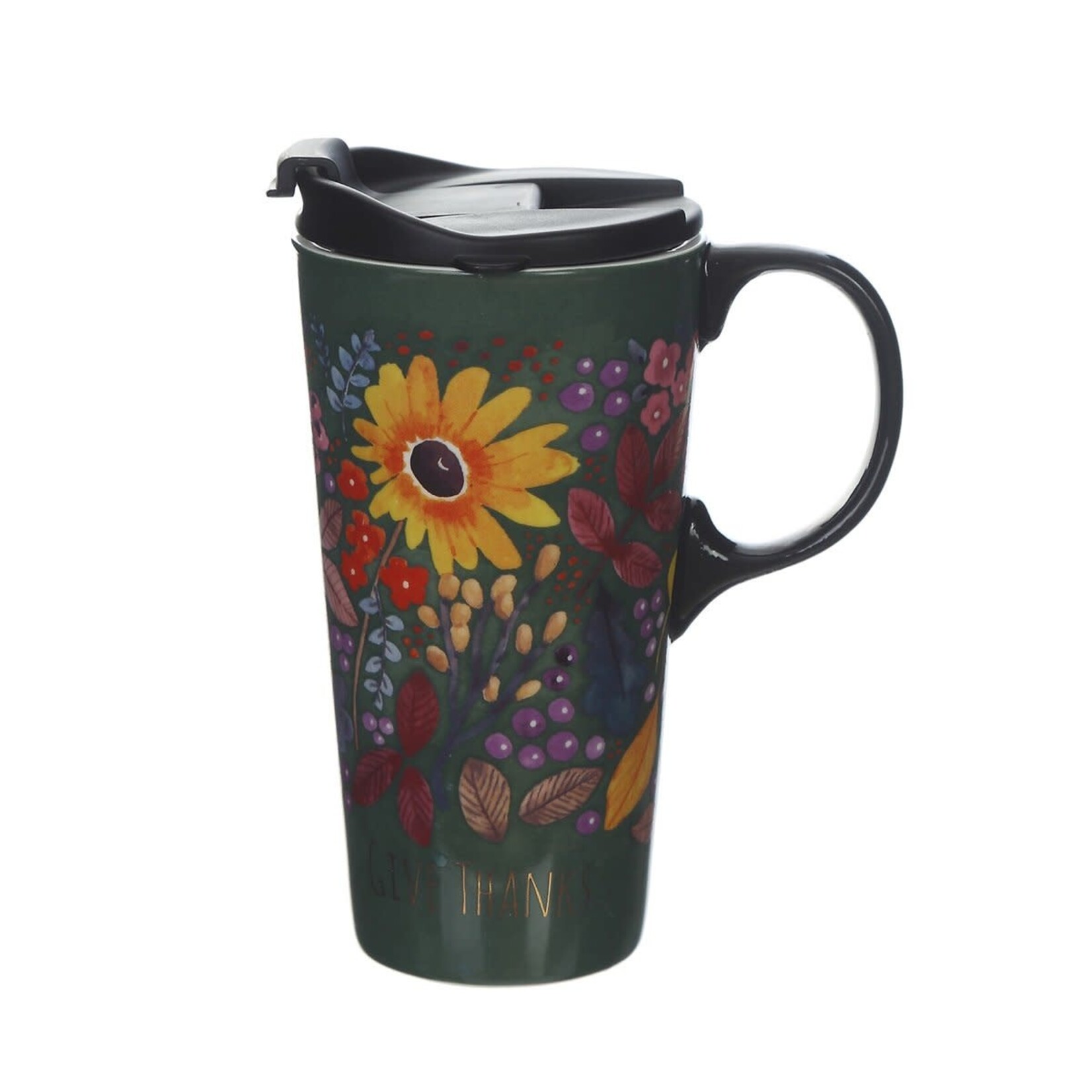 Cypress Give Thanks Flowers Travel Mug