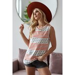 Bibi Clothing BiBi French Terry Knit Stars and Stripes Tank Top