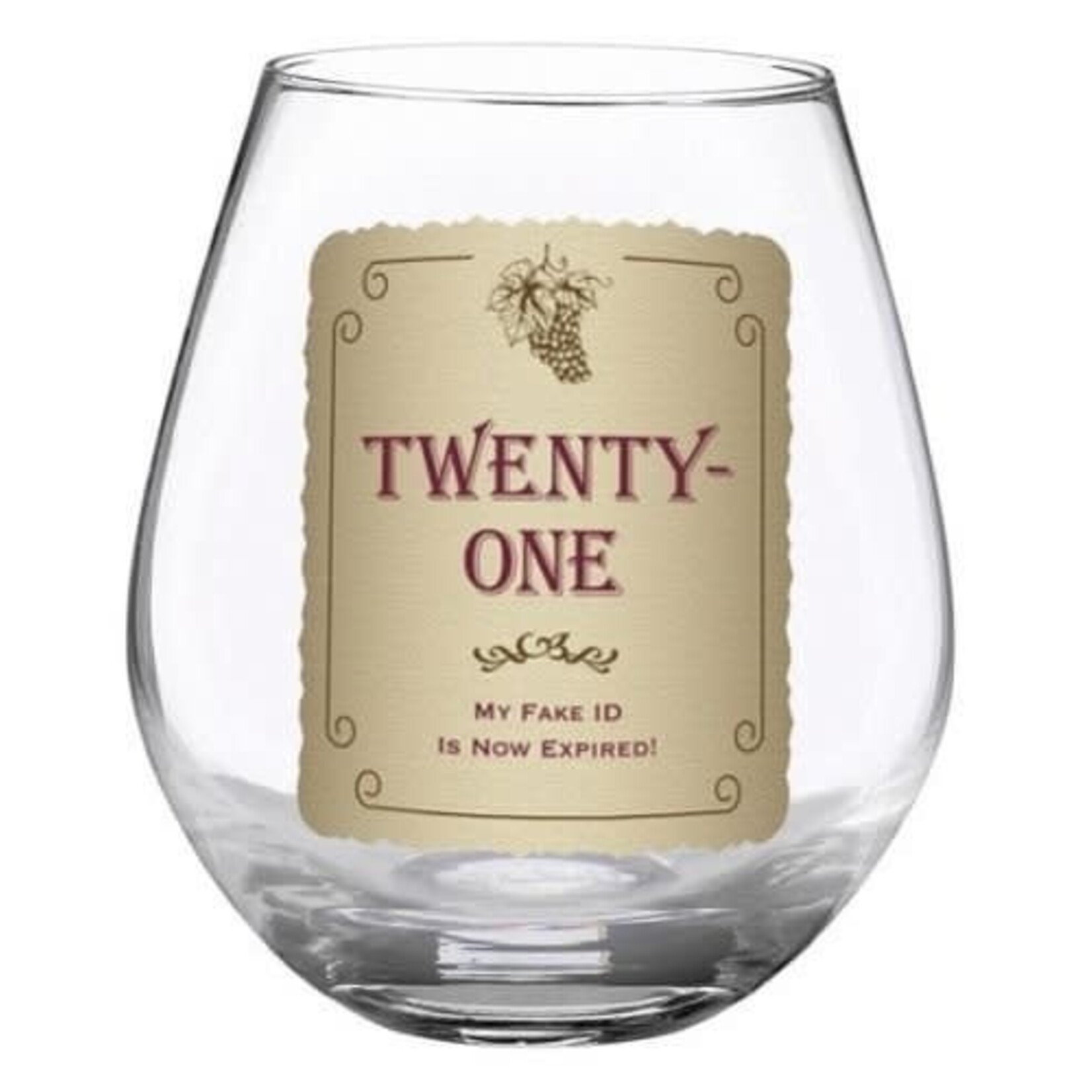 DM Merchandise Birthday Milestone Stemless Wine Glass
