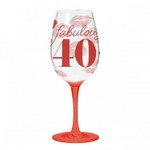 C.R. Gibson Birthday Milestone Acrylic Wine Glass