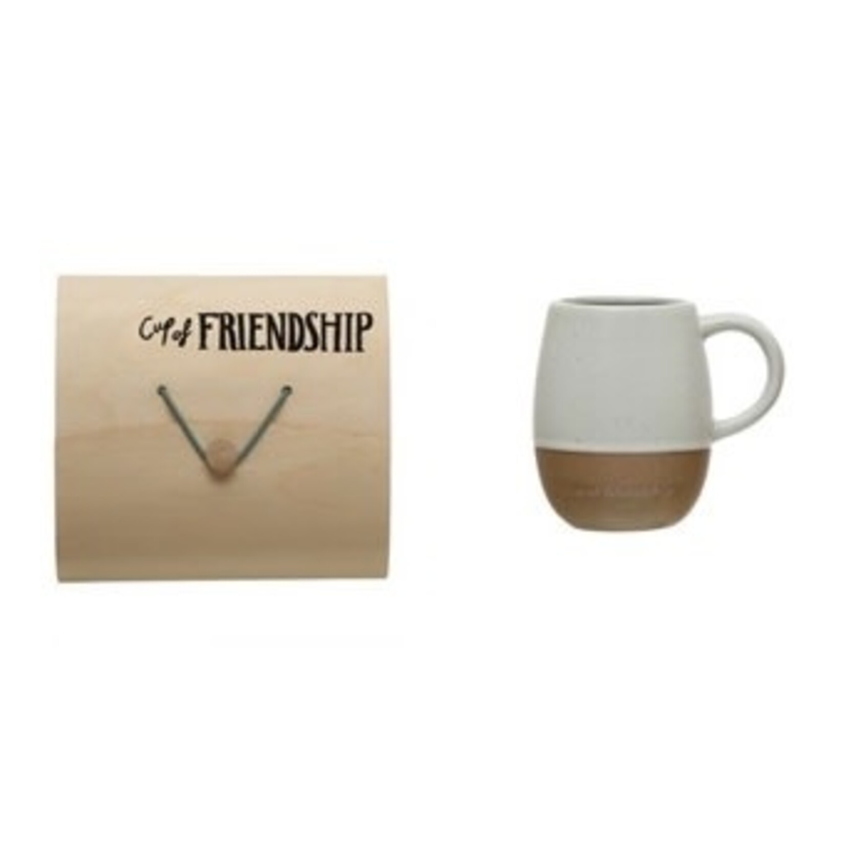 Creative Co-op Stoneware Mug w/Wood Gift Box