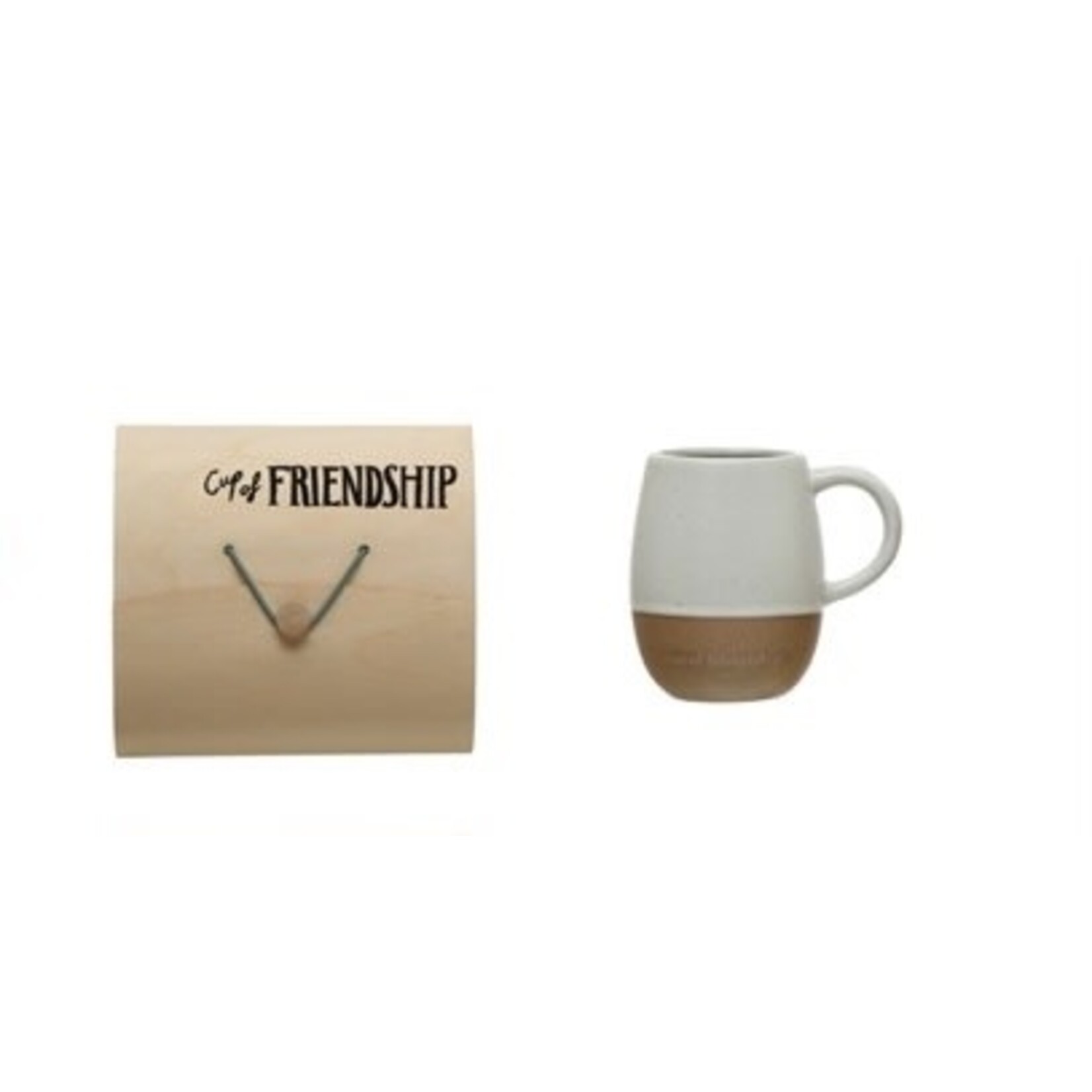 Creative Co-op Stoneware Mug w/Wood Gift Box