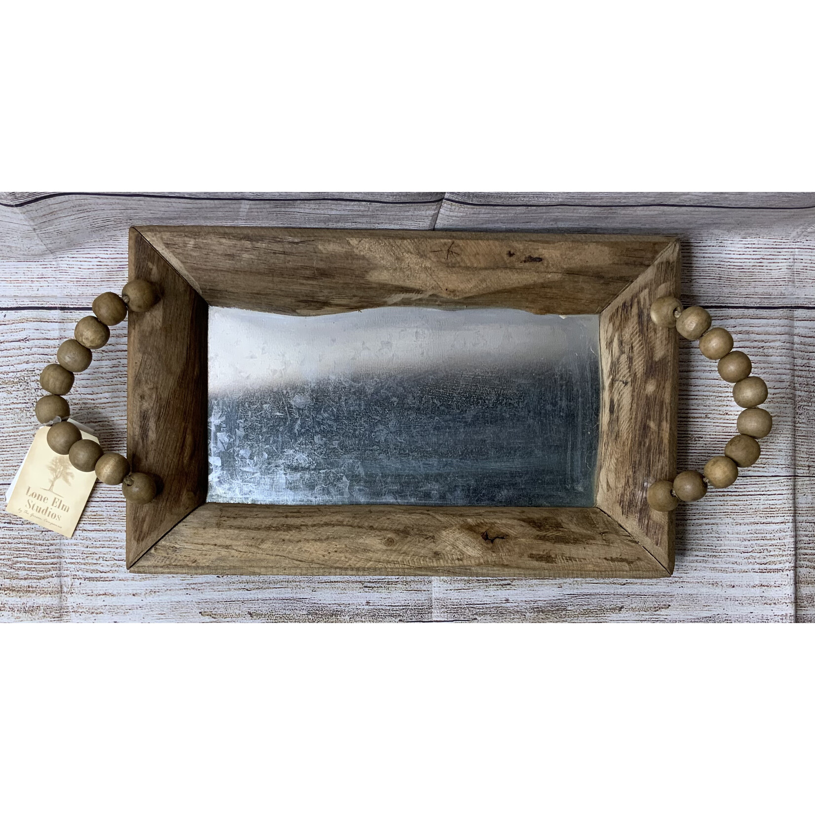 Gerson Wood & Metal Tray