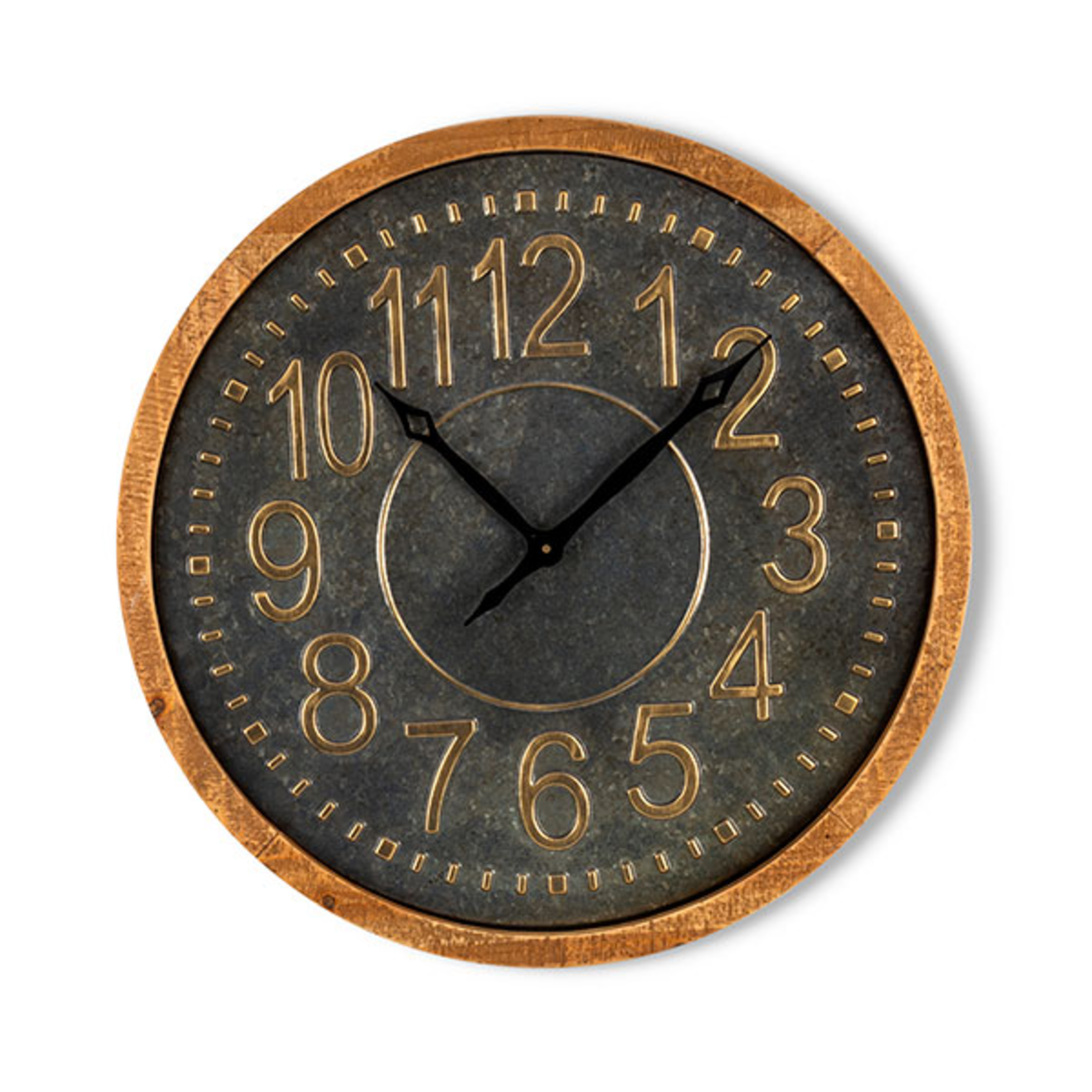 Gerson Wood/Metal Clock
