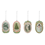 Creative Co-op Glass Ornament w/Holiday Image