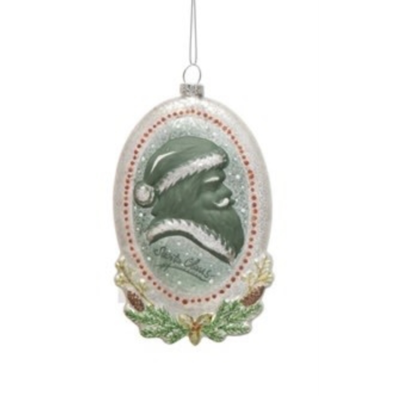 Creative Co-op Glass Ornament w/Holiday Image