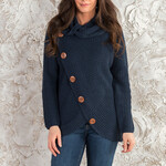 Arianna Faux Wrap Turtle Neck Sweater