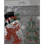 Design Imports Snowman Embellished Table Runner 14x70