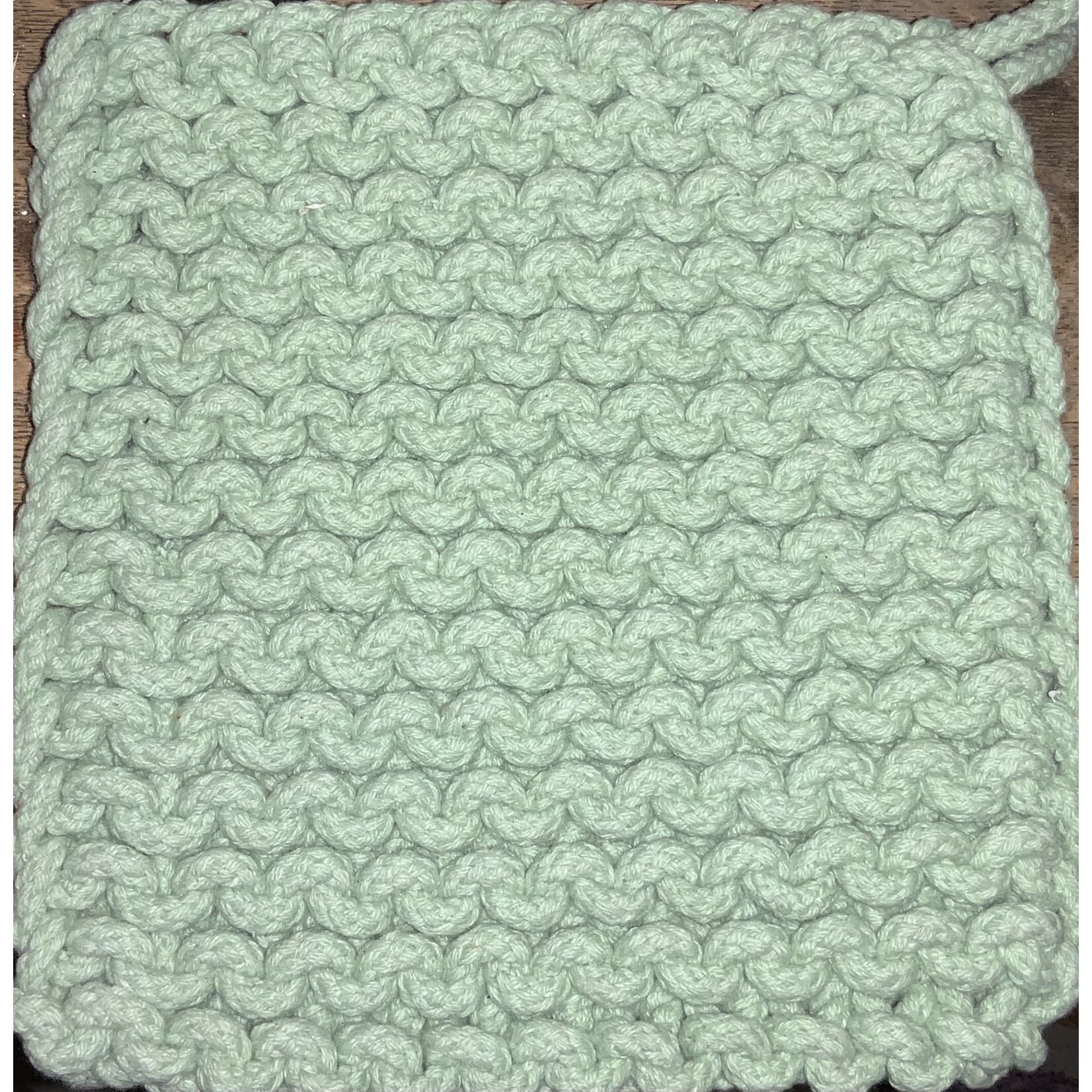 Creative Co-op 8” Square Crochet Cotton Potholder