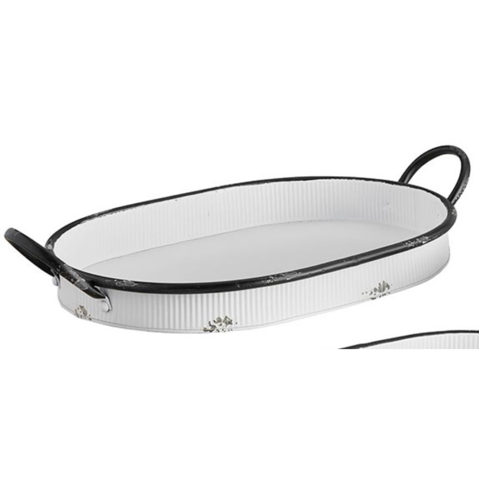 47th & Main Metal Oval Tray