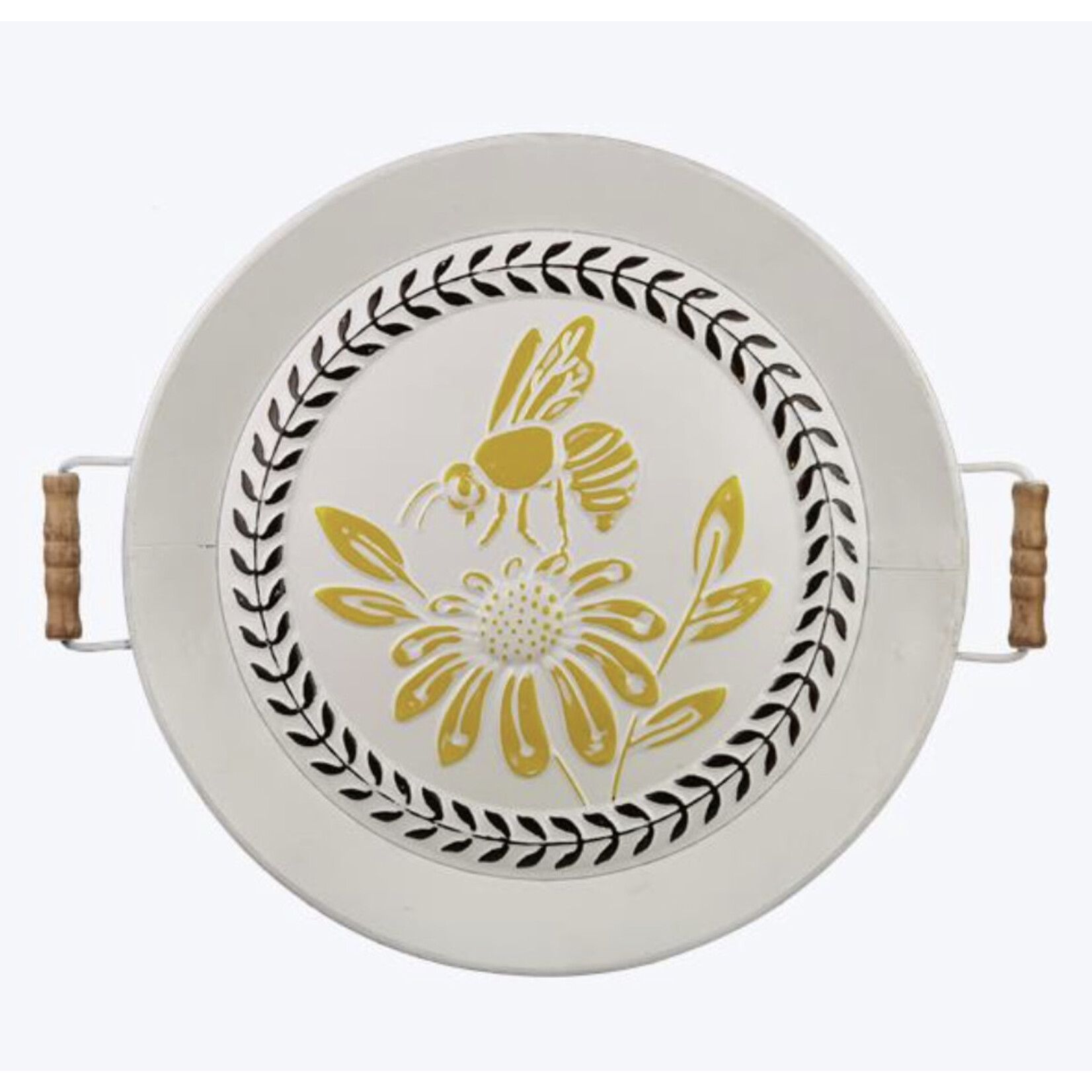 Youngs Metal Serving/Wall Decor Tray w/Bee