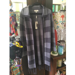 Charlie Paige Sycamore Plaid Fringe Cardigan Small
