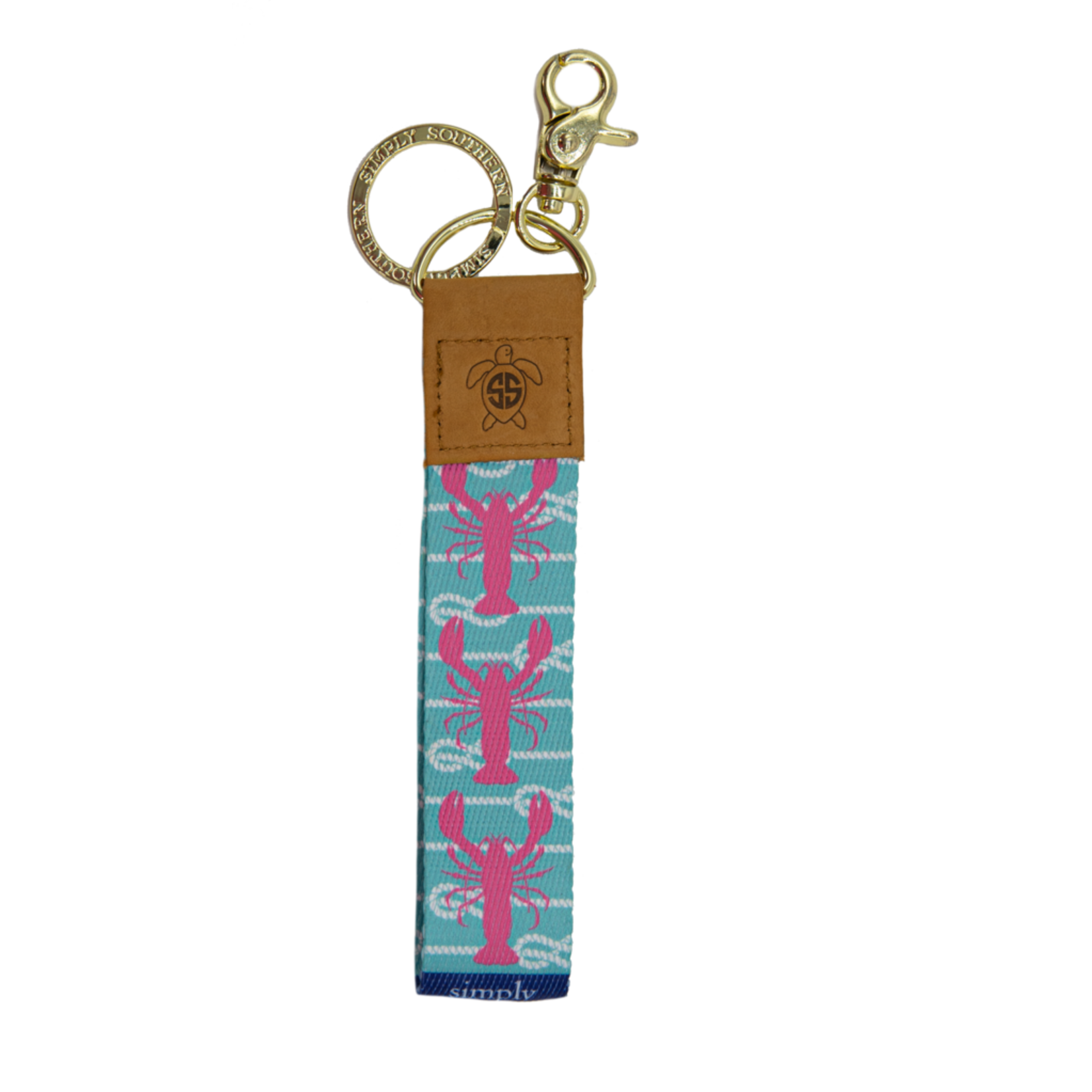 Simply Southern Leather Brass Key Chain