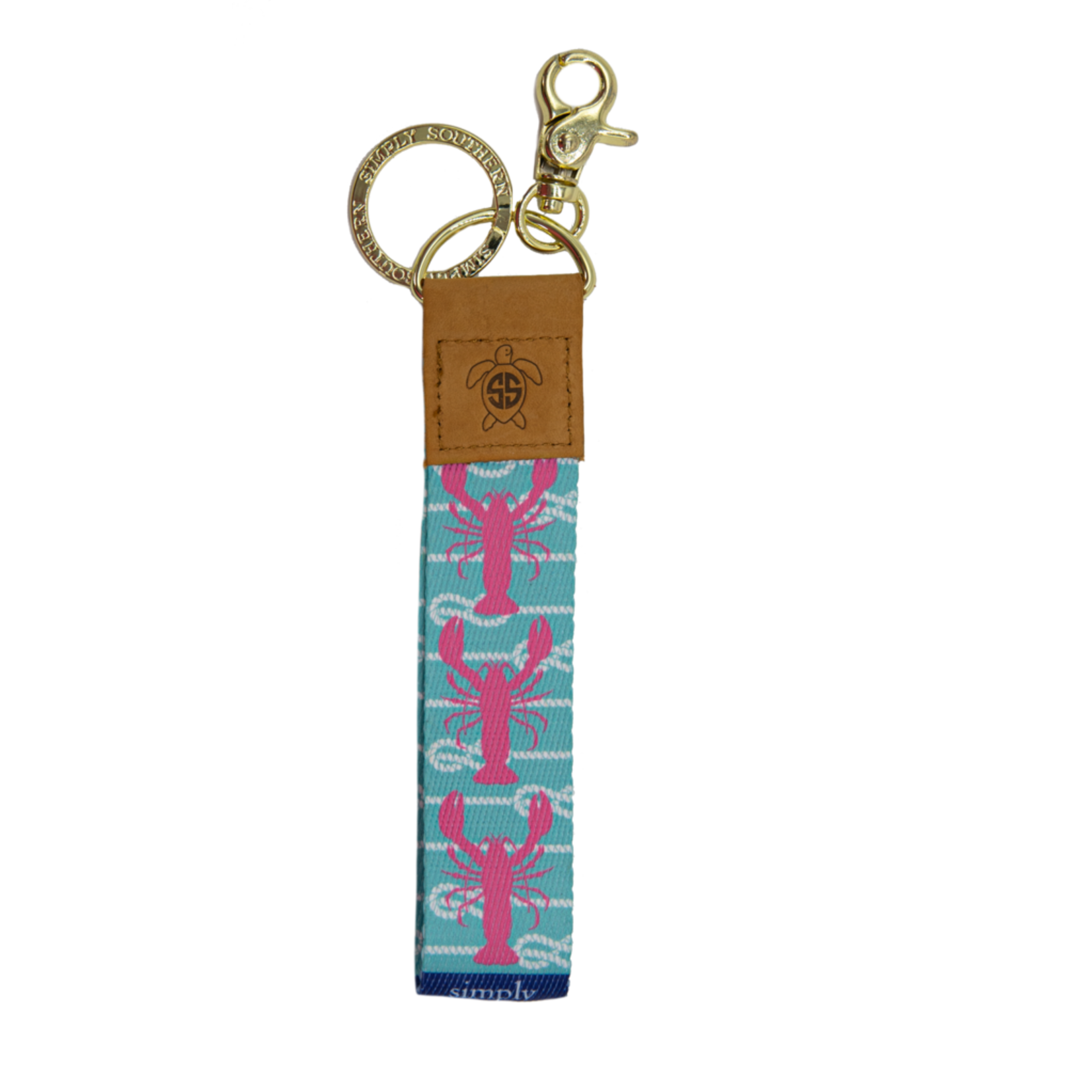 Simply Southern Simply Southern Leather Brass Key Chain