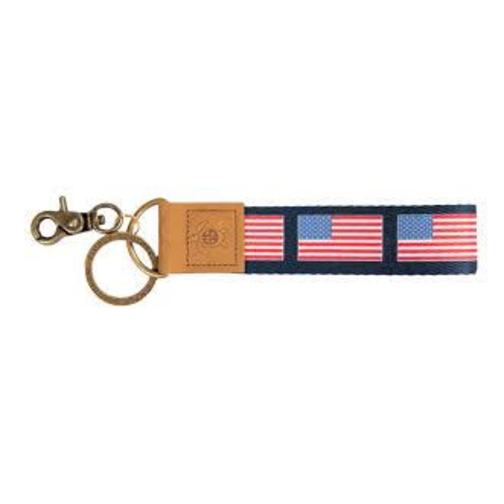 Simply Southern Simply Southern Leather Brass Key Chain