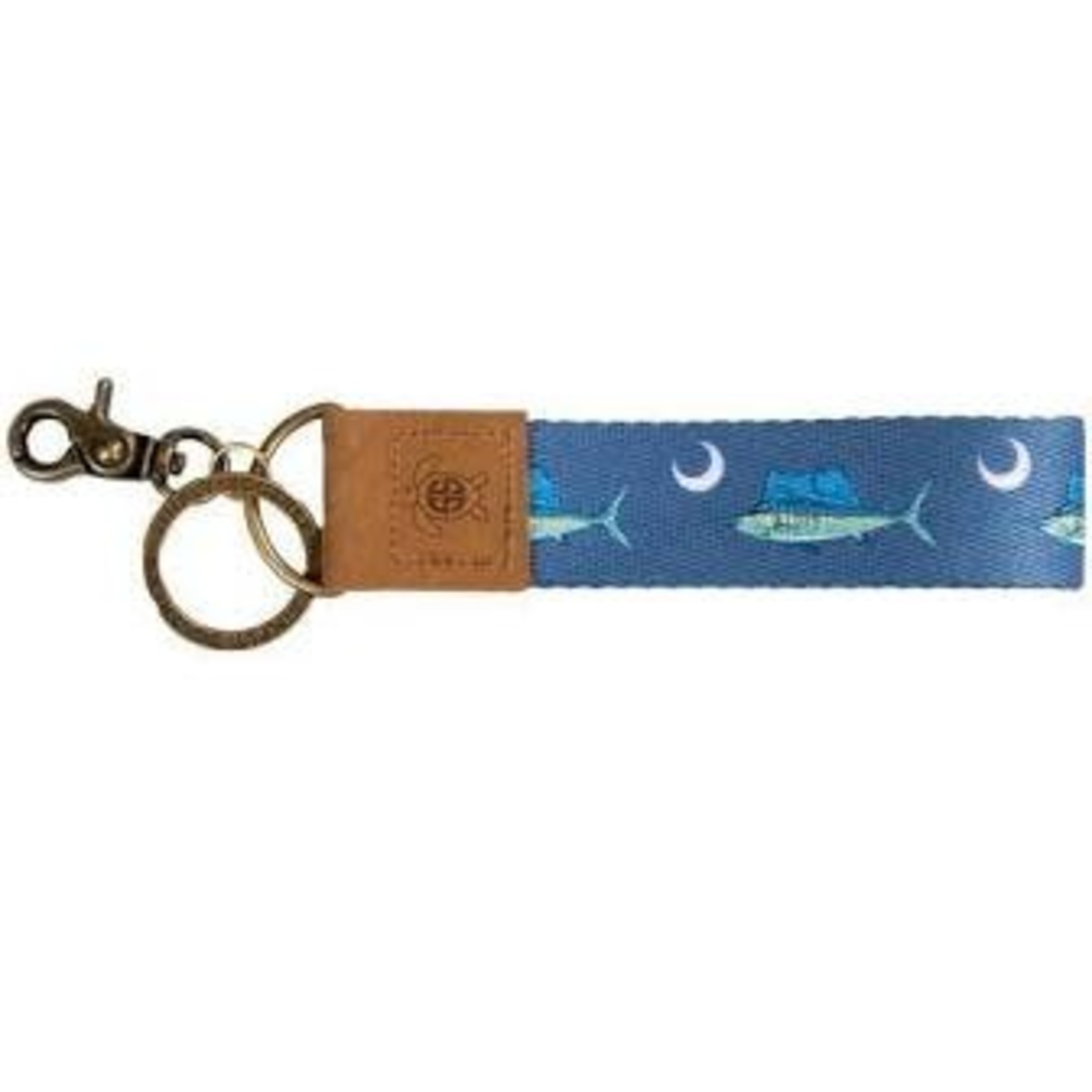 Simply Southern Simply Southern Leather Brass Key Chain
