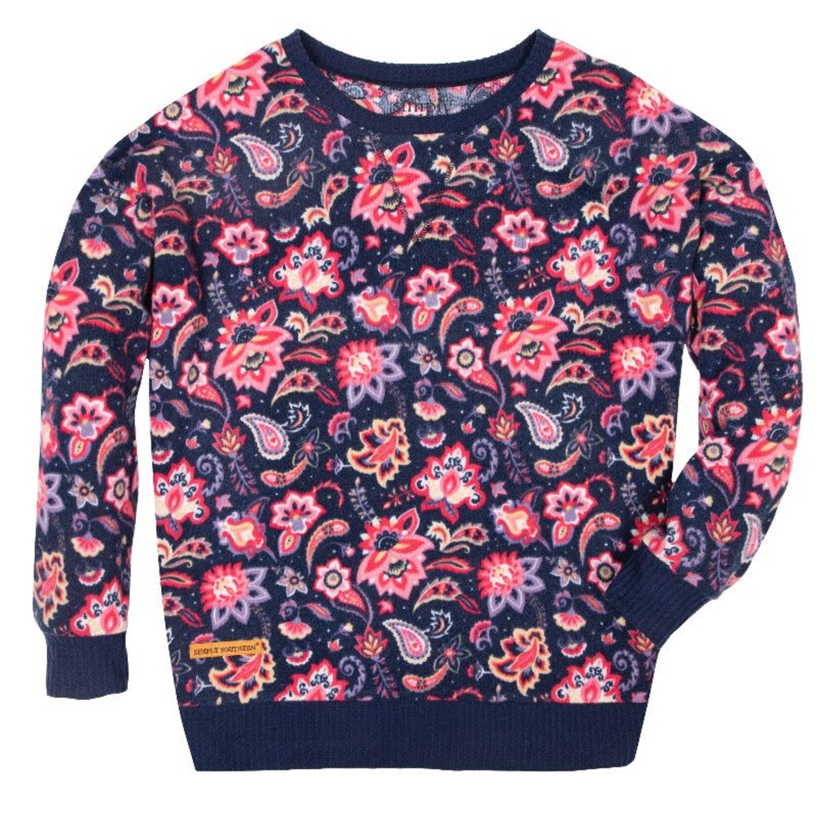 Simply Southern Simply Southern Fleece Crew Neck Sweatshirt Bloom Size Small