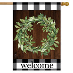 Briarwood Lane Farmhouse Wreath Standard House Flag