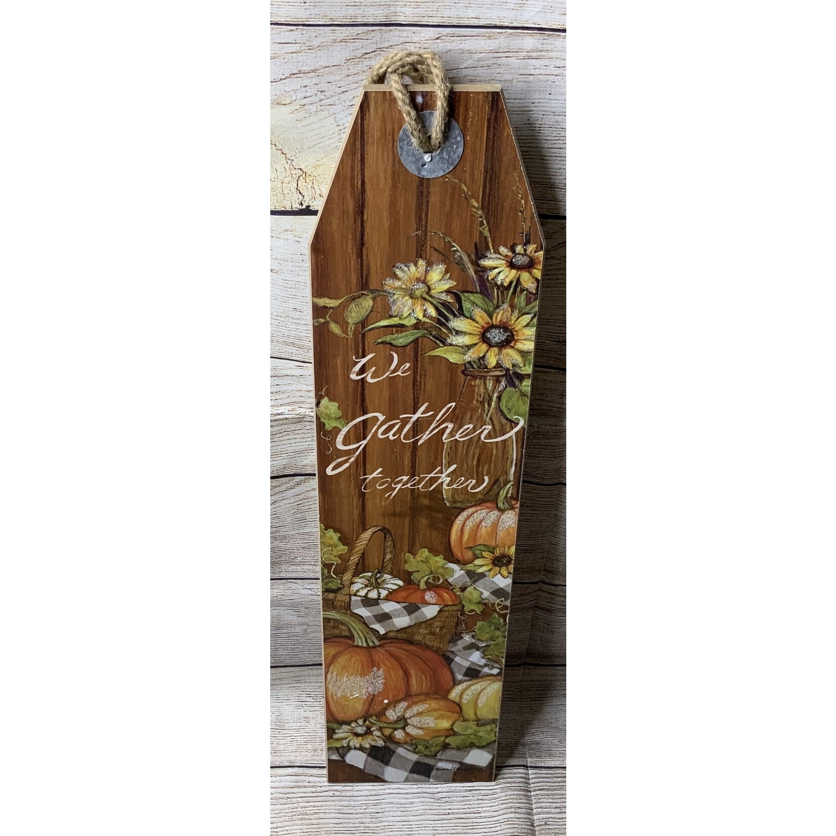 Gerson Reversible Wood Holiday/Harvest Sign