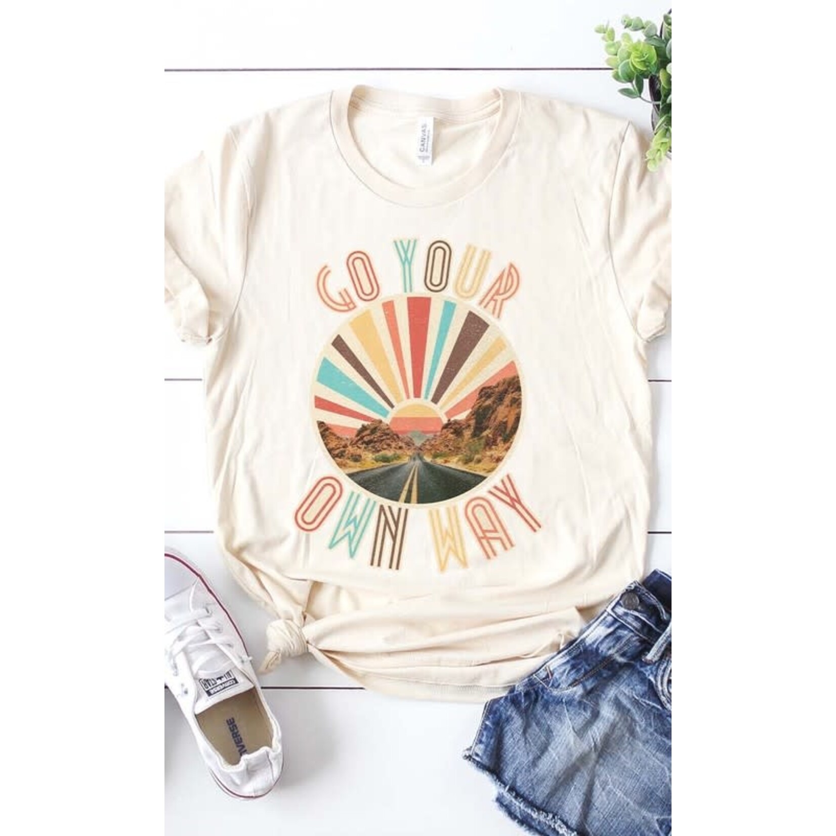 Kissed Apparel Kissed Apparel Go Your Own Way Retro T-Shirt