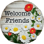 Spoontiques Welcome Friends Garden Stone