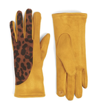 Coco + Carmen Coco + Carmen Microsuede Animal Touchscreen Gloves - Mustard 2136382