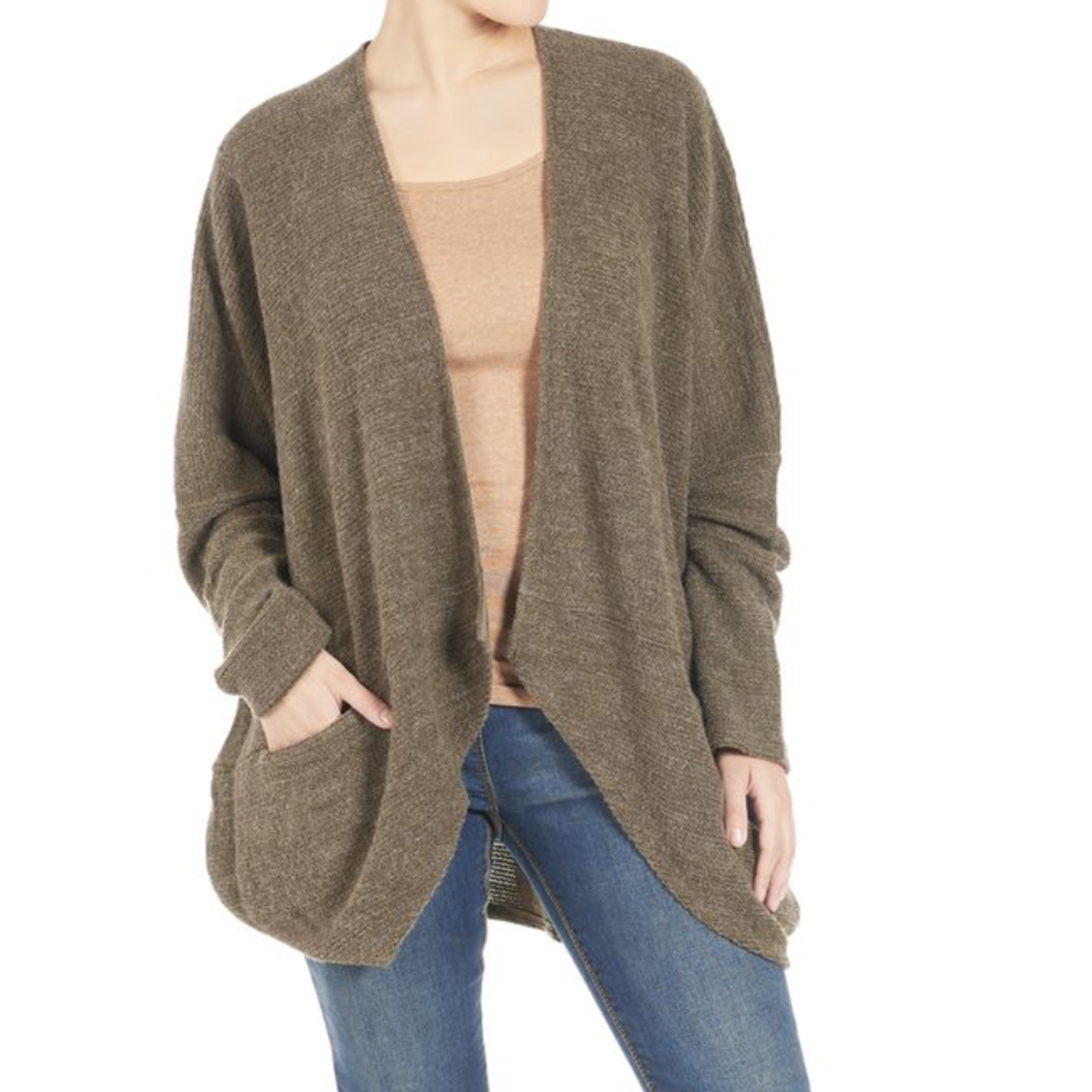 Coco + Carmen Coco + Carmen Janelle Pocket Cardigan Olive 2139019