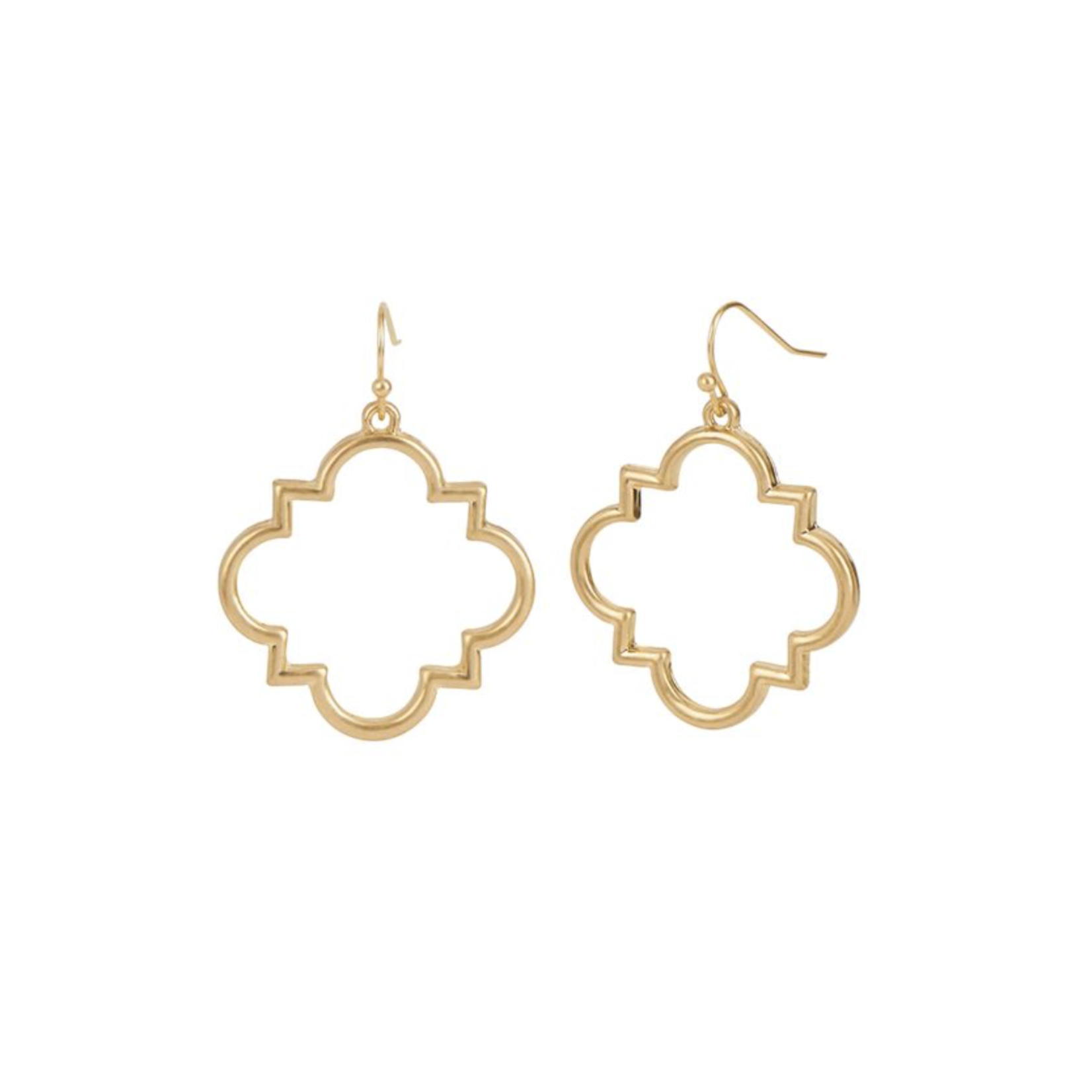 Whispers Whispers Gold Geo Outline Dangle