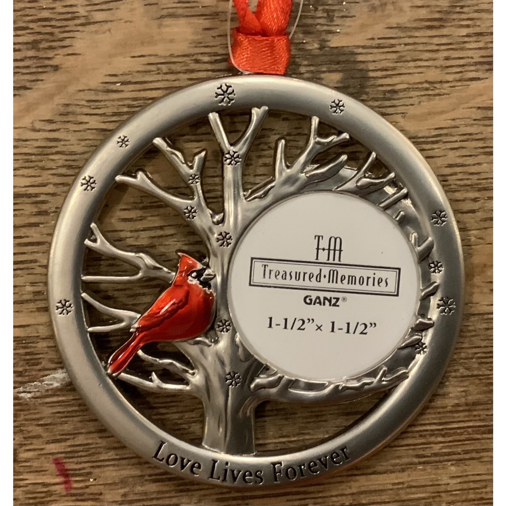 Ganz Cardinal Memorial Frame Ornament