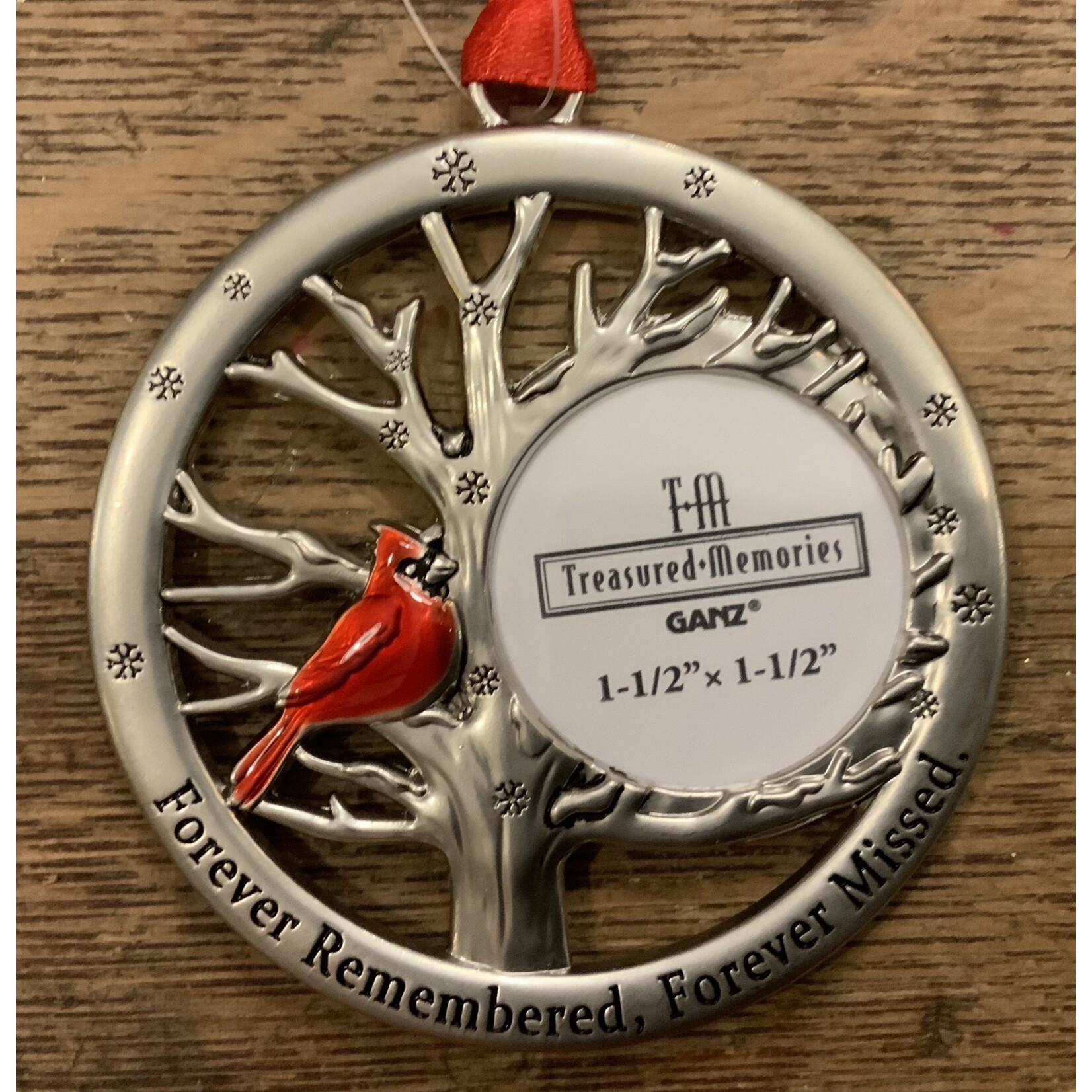 Ganz Cardinal Memorial Frame Ornament