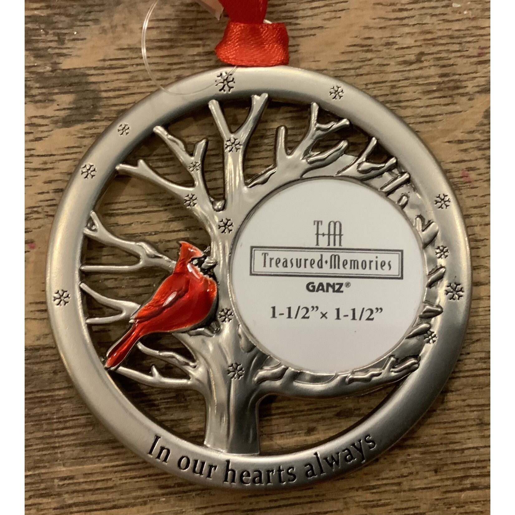 Ganz Cardinal Memorial Frame Ornament